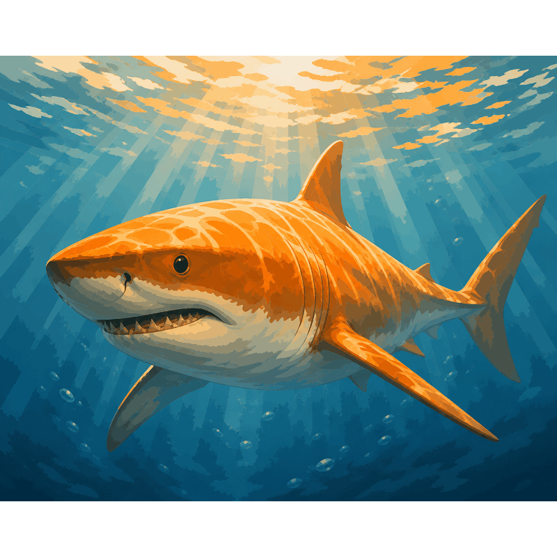 Shark in Sunlight | Paint by Numbers