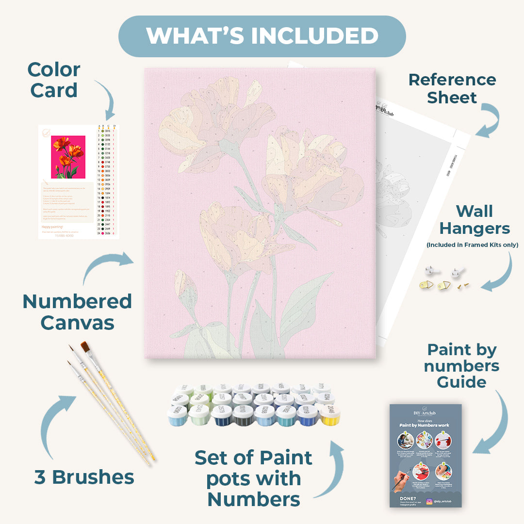 Bloom in Scarlet | Paint by Numbers