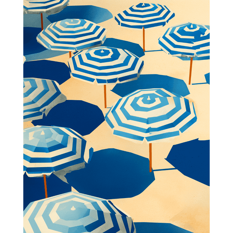 Cheerful Umbrellas | Paint by Numbers