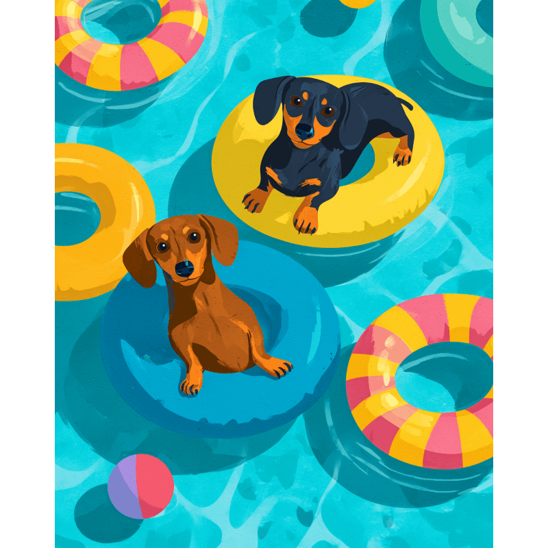 Floating Buddies | Paint by Numbers