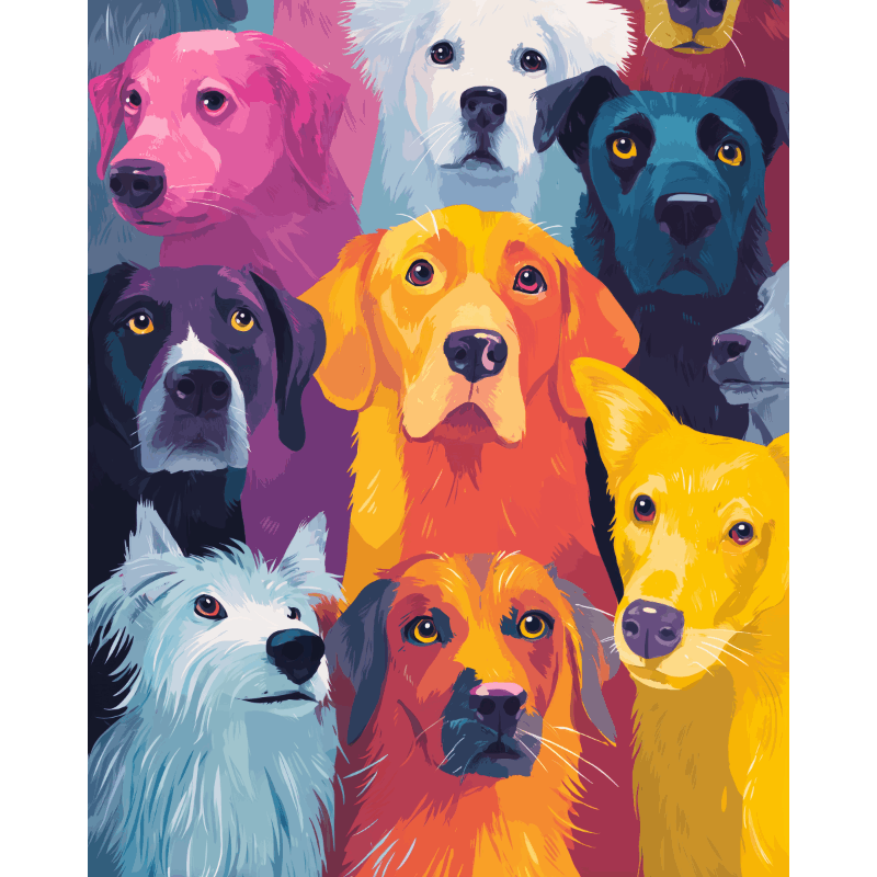 Colorful Friends | Paint by Numbers