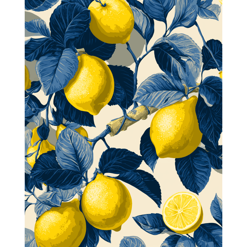 Botanical Blues | Paint by Numbers