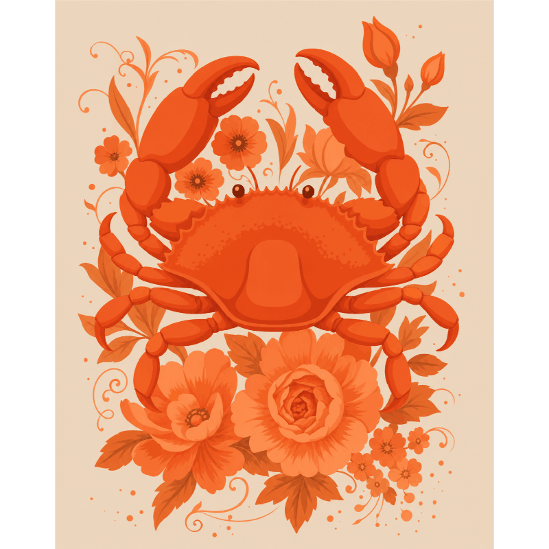 Blooming Crab | Paint by Numbers