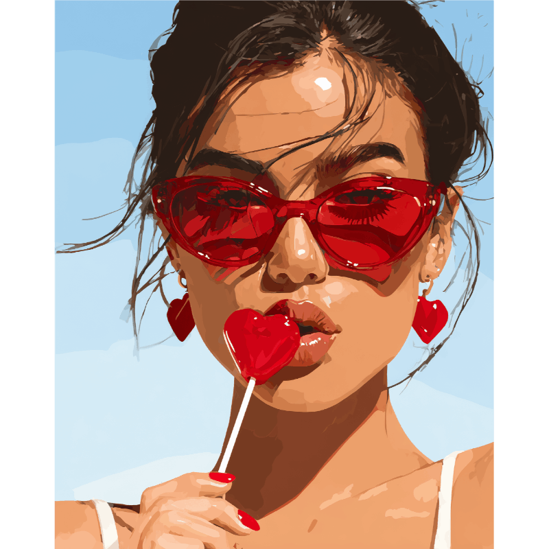 Heart Lollipops | Paint by Numbers