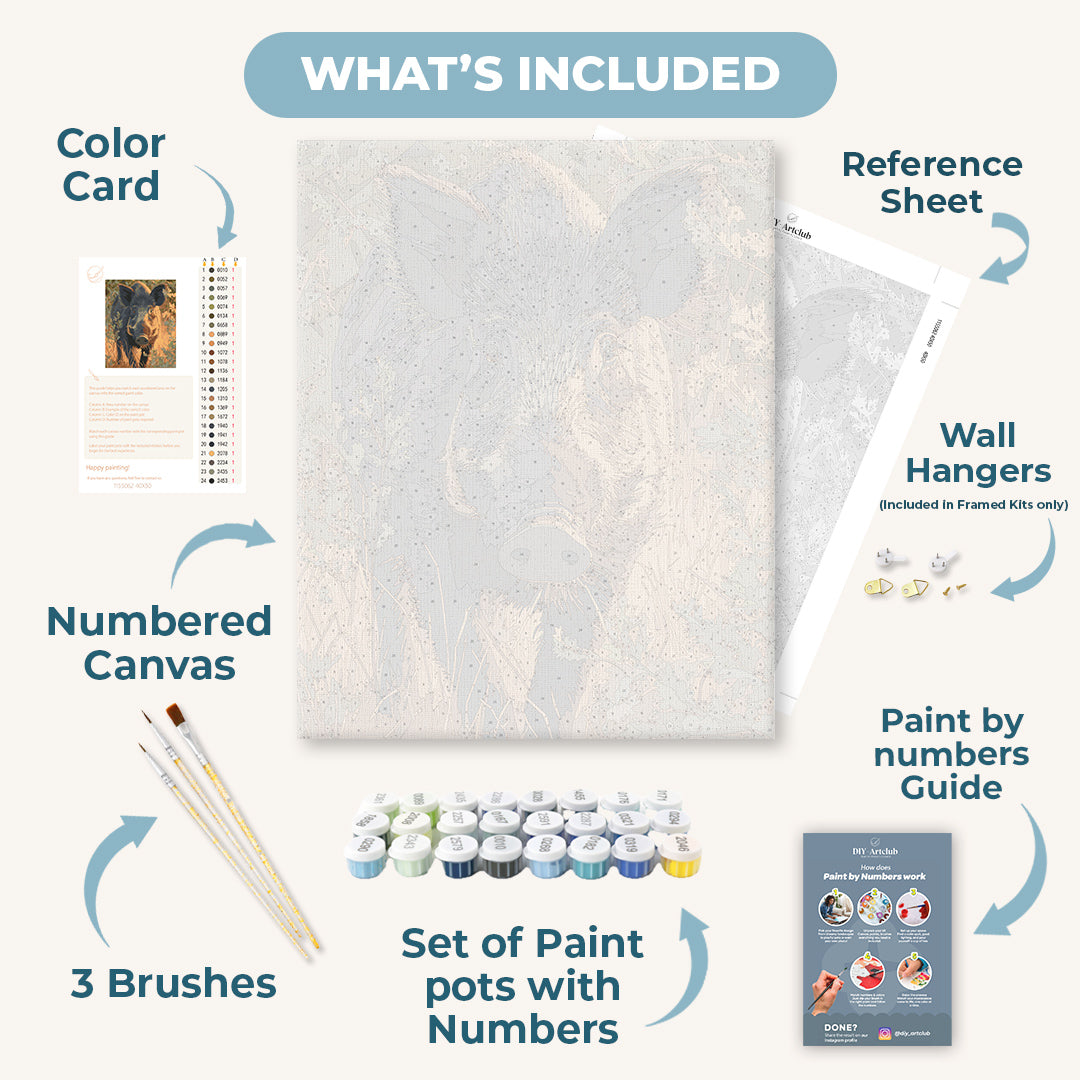 Boar in The Veluwe | Paint by Numbers