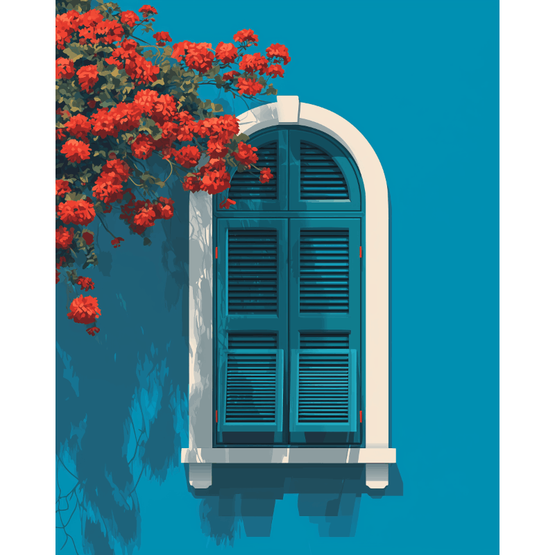 Coastal Shutters | Paint by Numbers