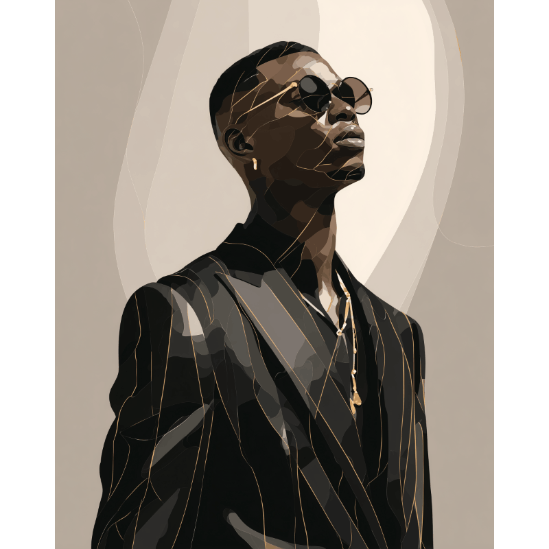 Man in Black | Paint by Numbers
