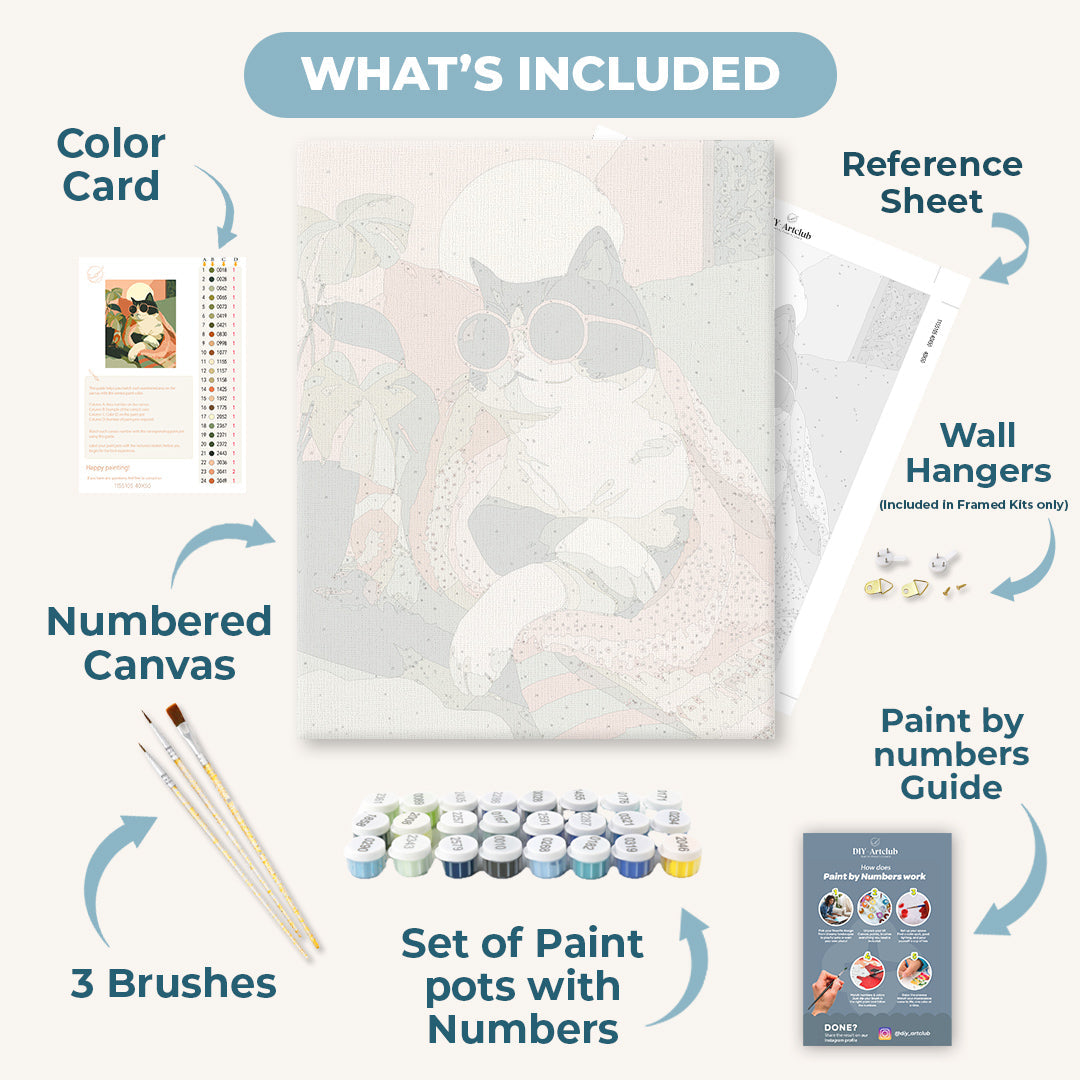 Relaxed Cat | Paint by Numbers