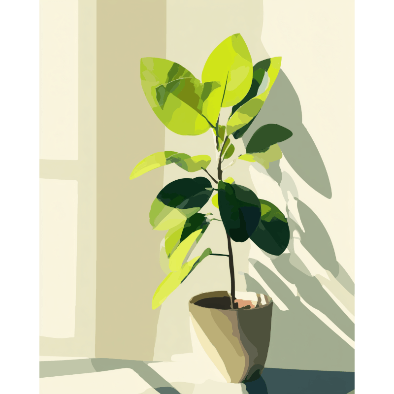 Sunlit Ficus | Paint by Numbers