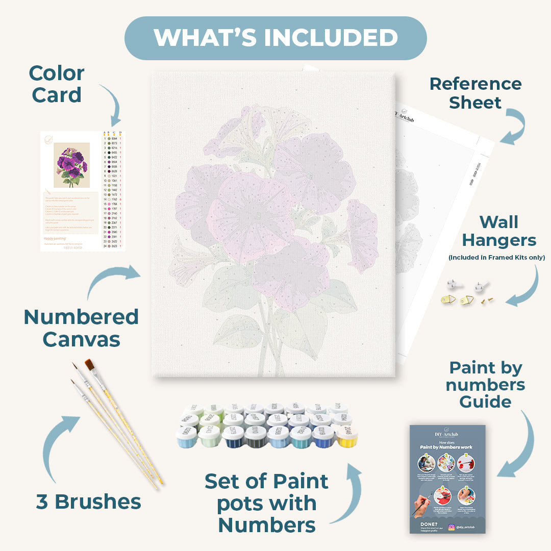Velvet Petunias | Paint by Numbers