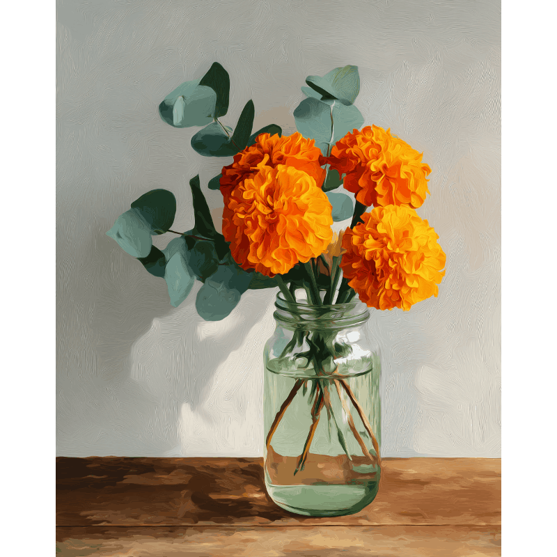 Golden Marigolds | Paint by Numbers