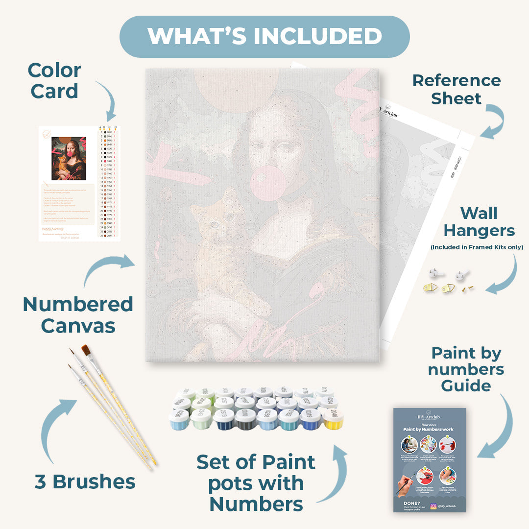 Mona and the Cat | Paint by Numbers