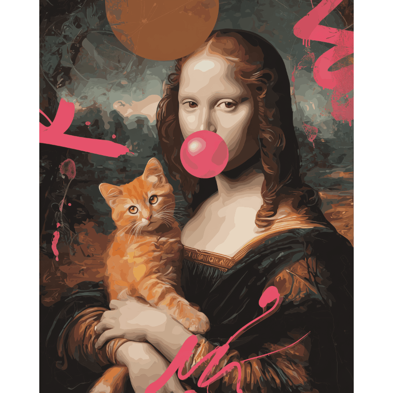 Mona and the Cat | Paint by Numbers