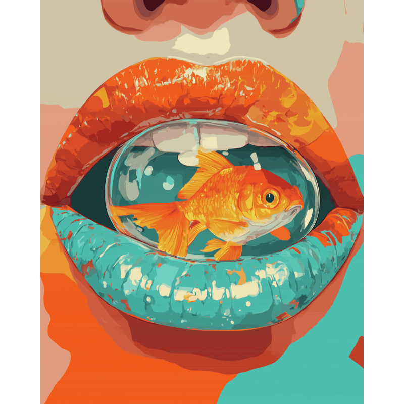 Surreal Lips | Paint by Numbers