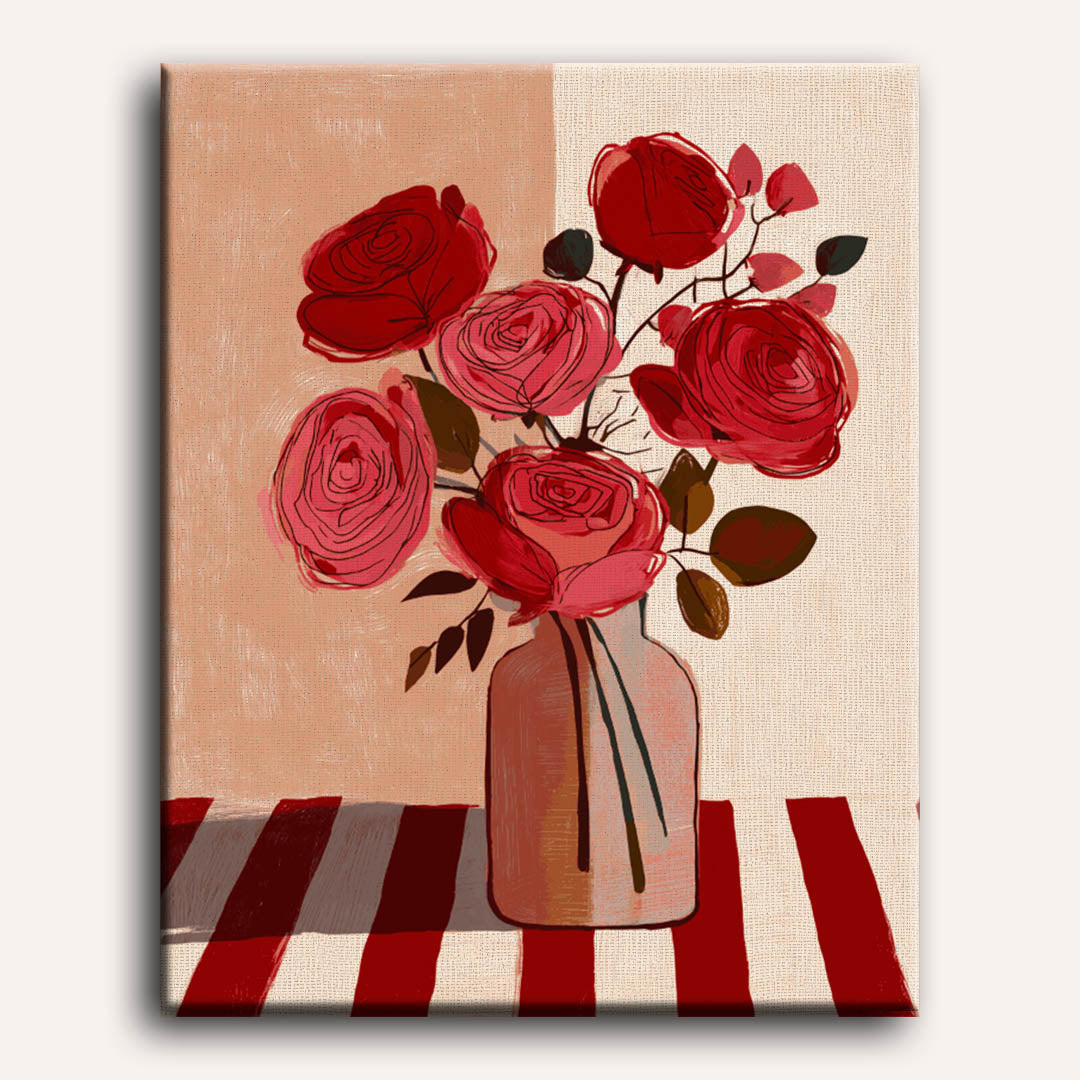 Scarlet Bouquet | Paint by Numbers