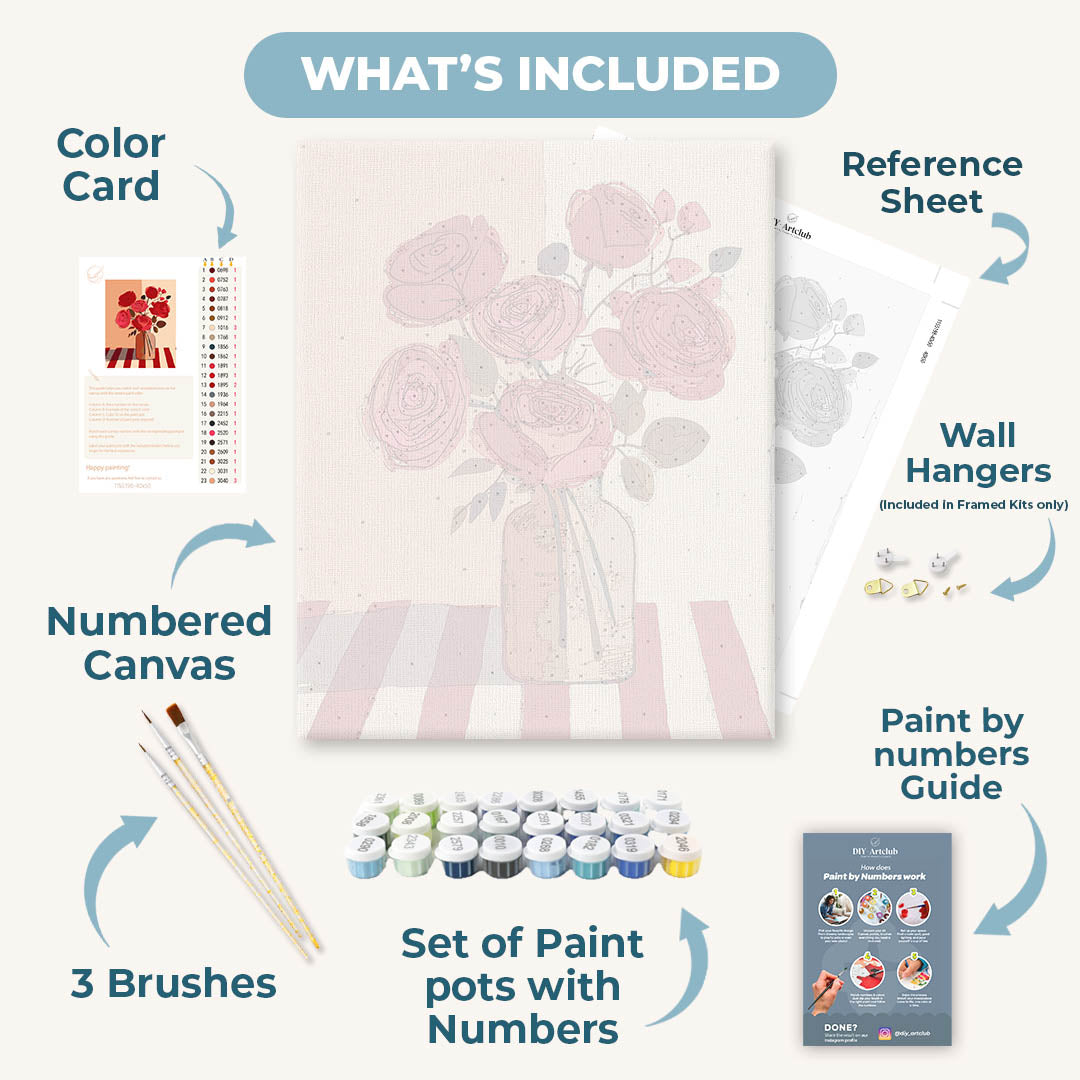 Scarlet Bouquet | Paint by Numbers