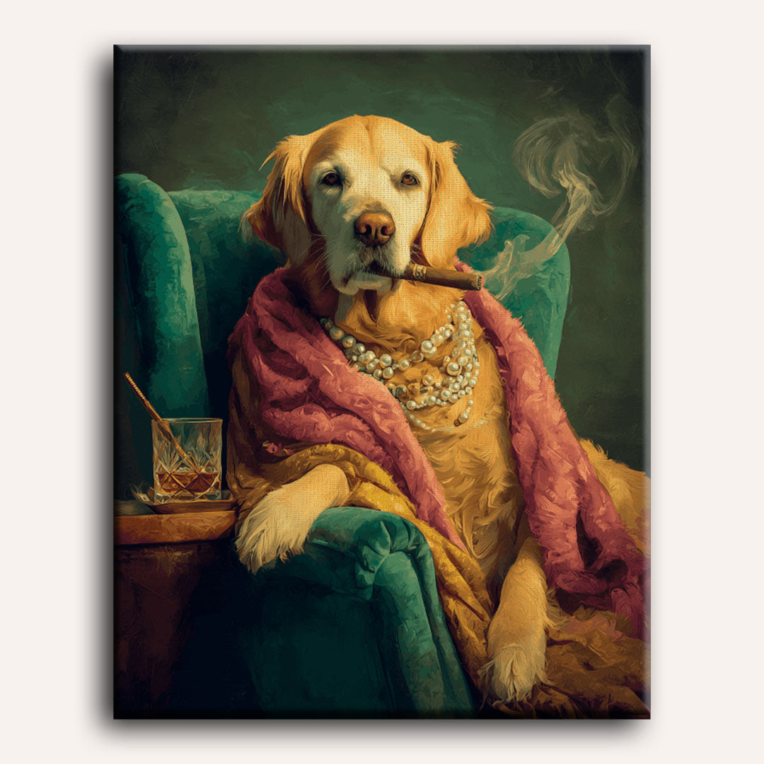 Golden Retriever Royale | Paint by Numbers