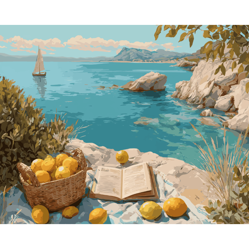 Lemons by the Sea | Paint by Numbers