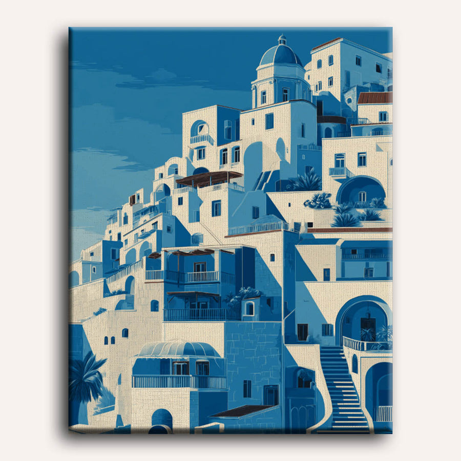 Blue Positano | Paint by Numbers