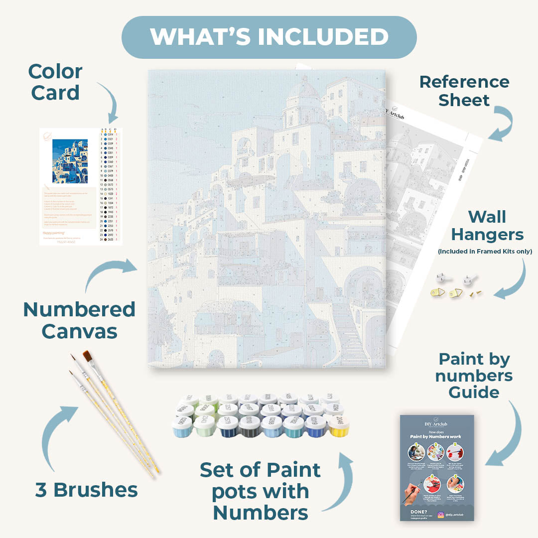Blue Positano | Paint by Numbers