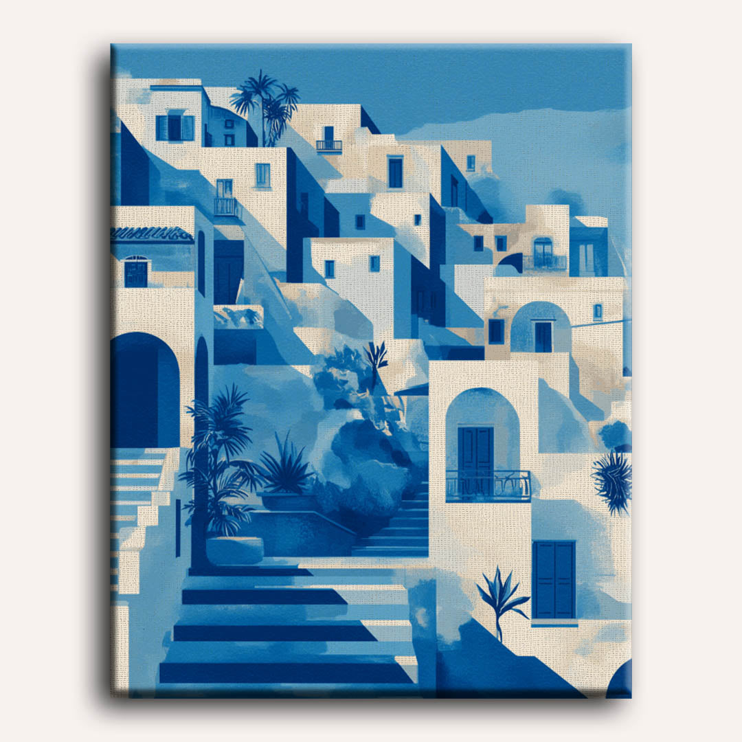 City in Blue | Paint by Numbers