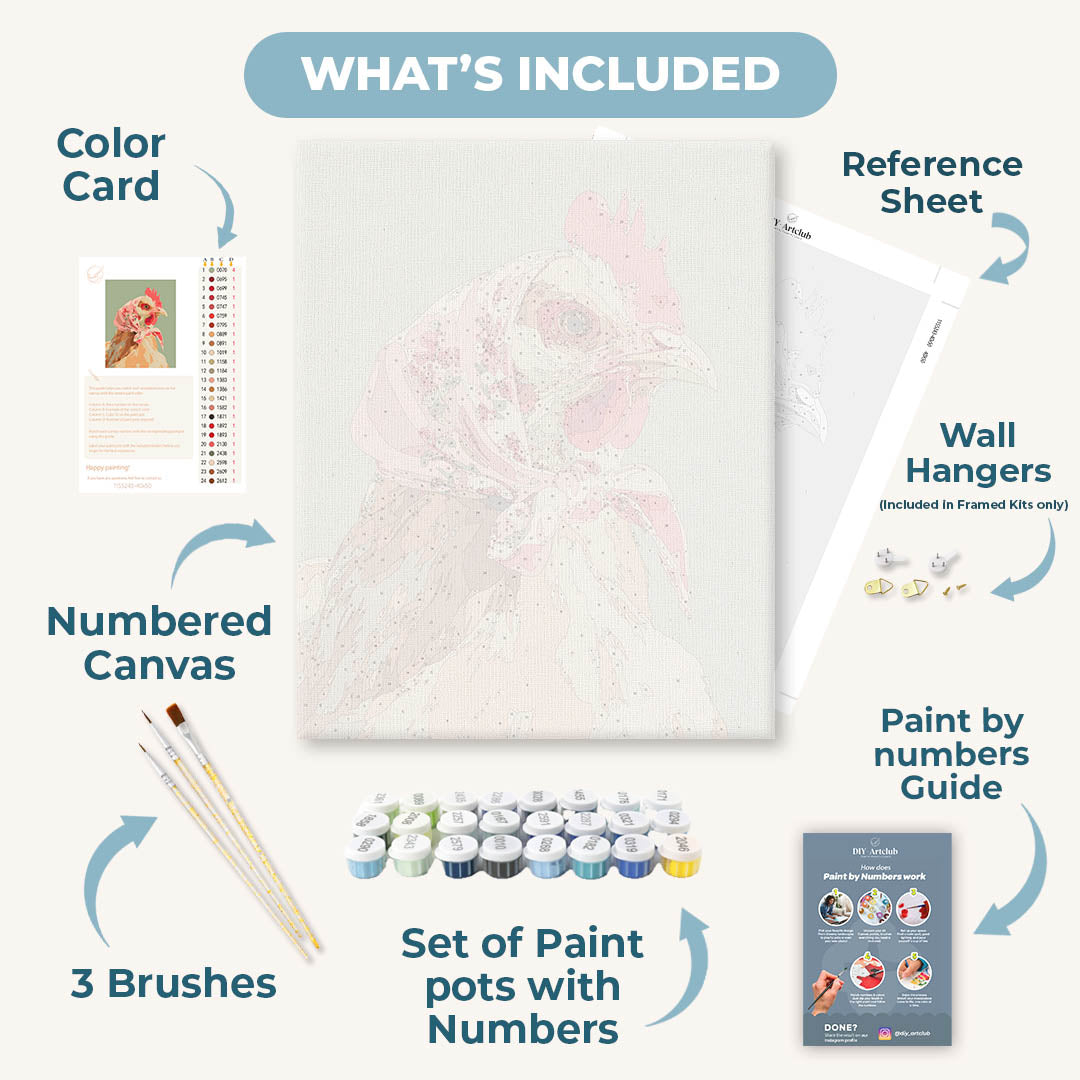 Coquette Chicken | Paint by Numbers