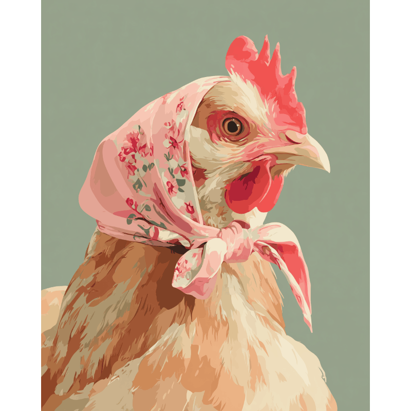 Coquette Chicken | Paint by Numbers