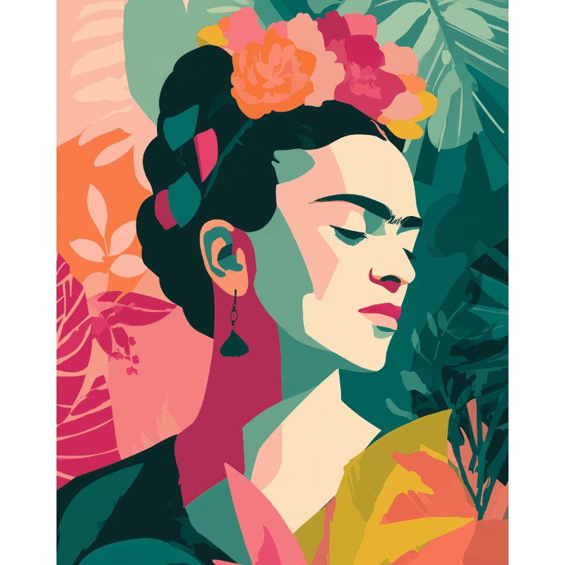 Tropical Frida | Paint by Numbers