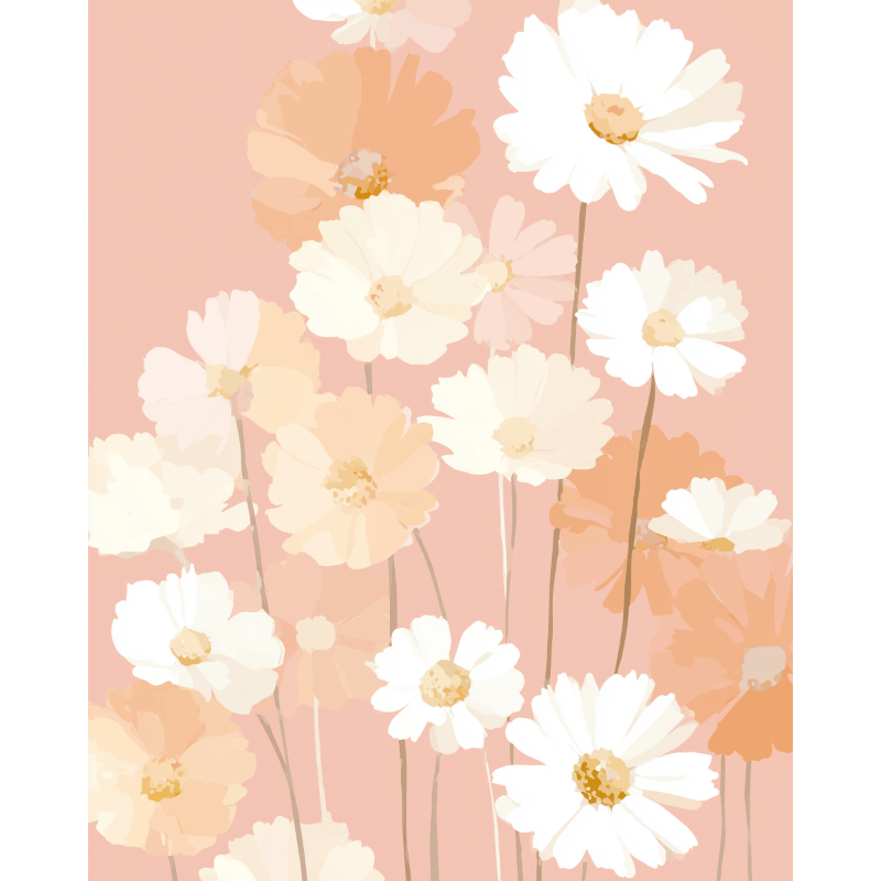 Pink Wallpaper | Paint by Numbers