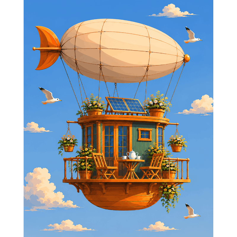 Airship Steambloom | Paint by Numbers