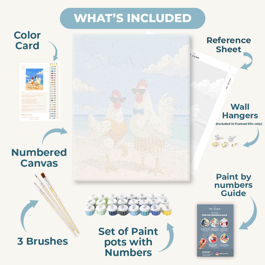 Coastal Clucker | Paint by Numbers