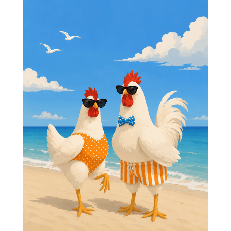 Coastal Clucker | Paint by Numbers