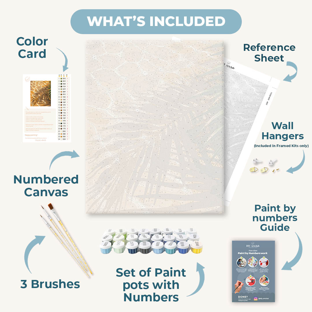 Golden Water Glow | Paint by Numbers