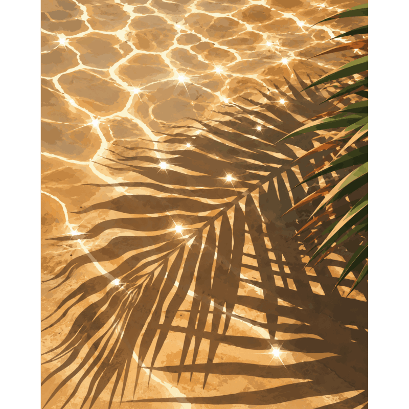 Golden Water Glow | Paint by Numbers