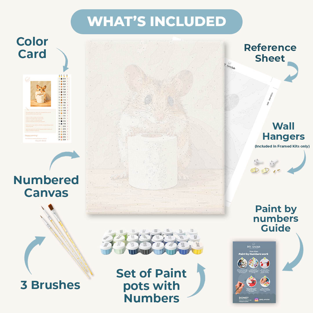 Hamster on Duty | Paint by Numbers