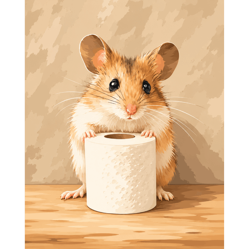 Hamster on Duty | Paint by Numbers