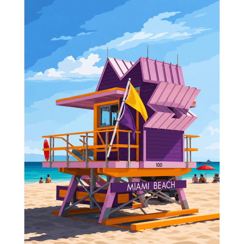 Miami Beach | Paint by Numbers