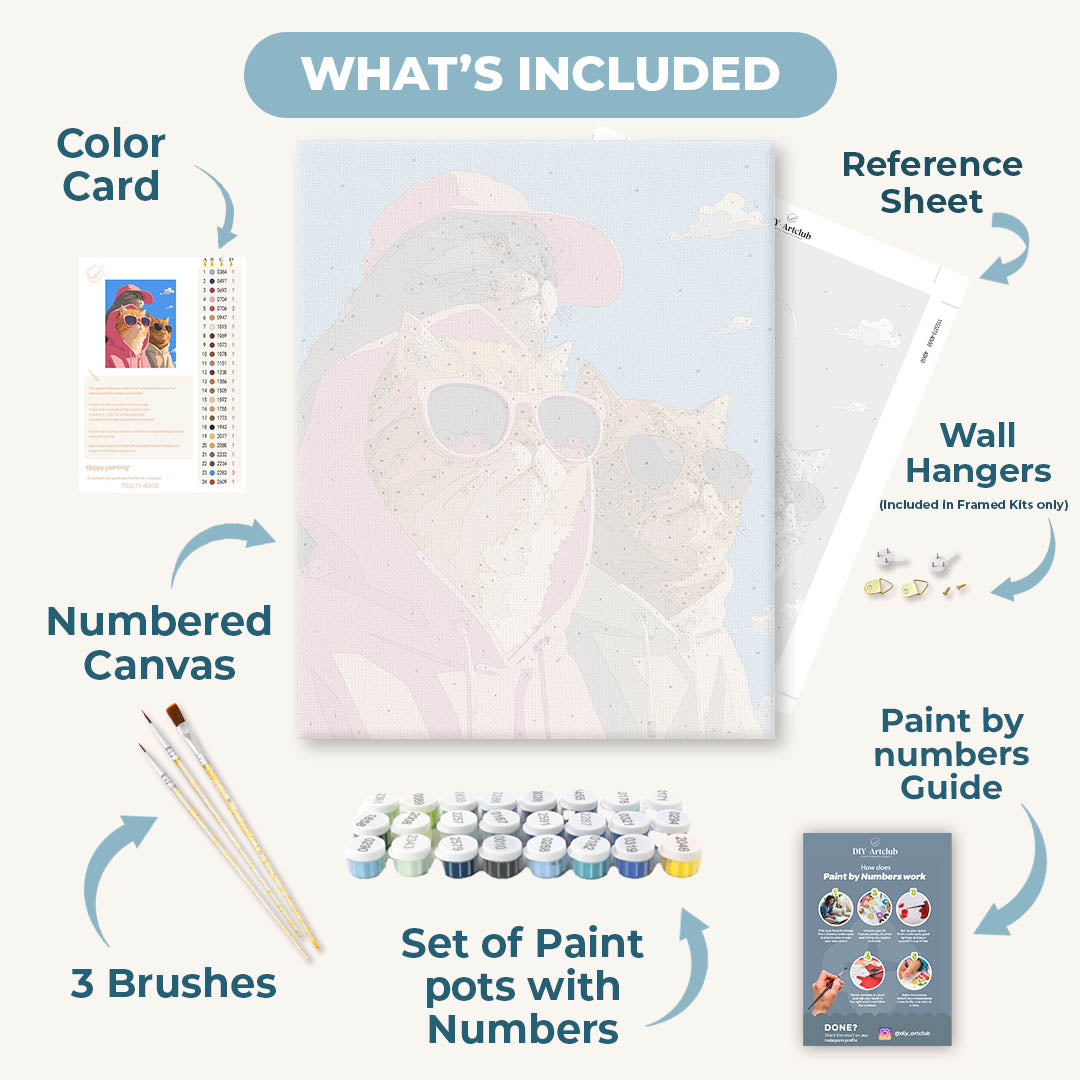 The Cool Cat Crew | Paint by Numbers