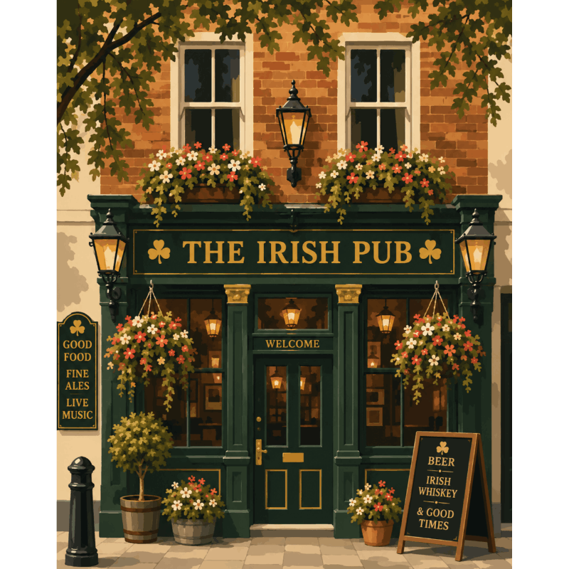 The Irish Pub | Paint by Numbers