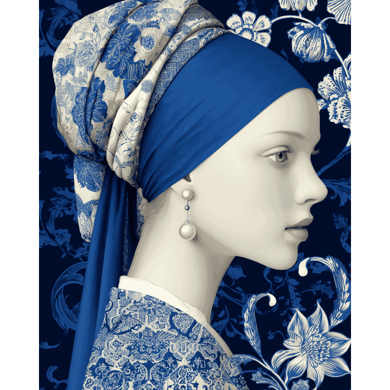 Blue Elegance | Paint by Numbers