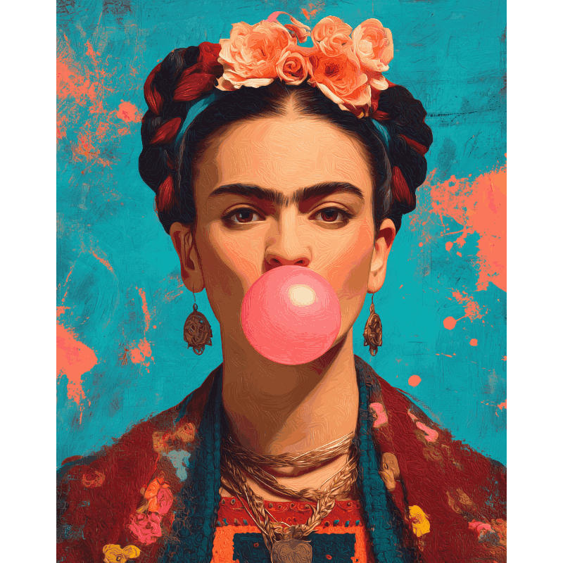 Bubblegum Frida | Paint by Numbers