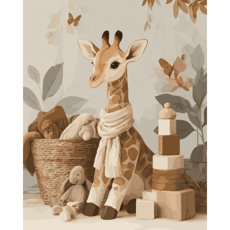 Baby Giraffe | Paint by Numbers