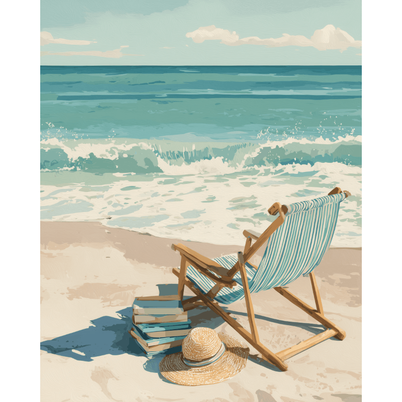 Serene Beach | Paint by Numbers