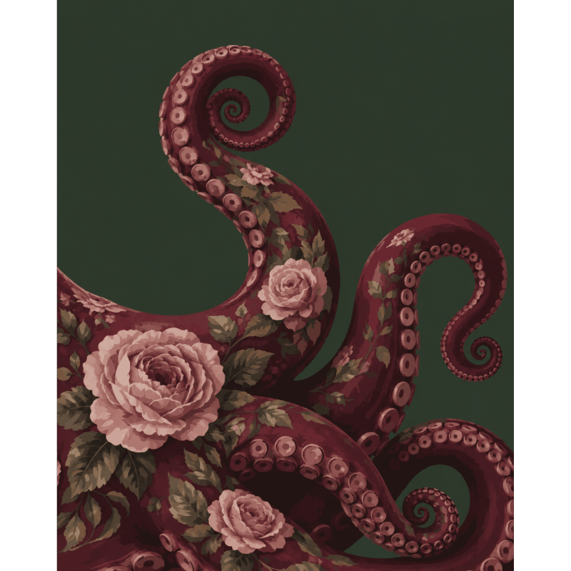 The Blooming Kraken | Paint by Numbers
