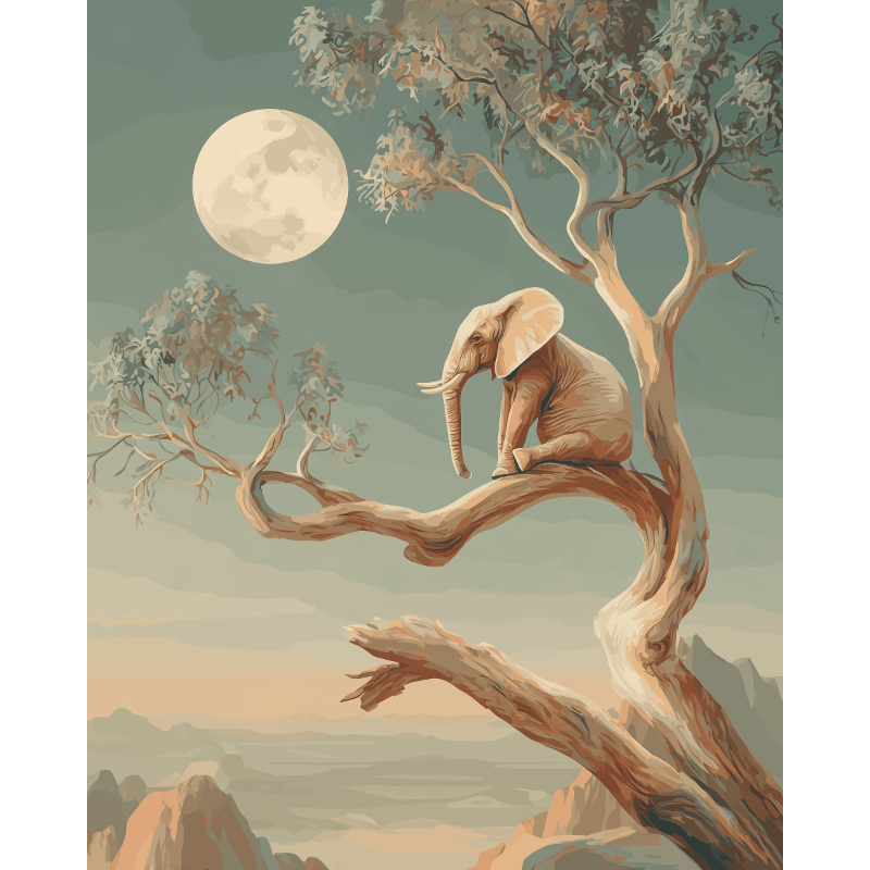 Dreaming Elephant | Paint by Numbers