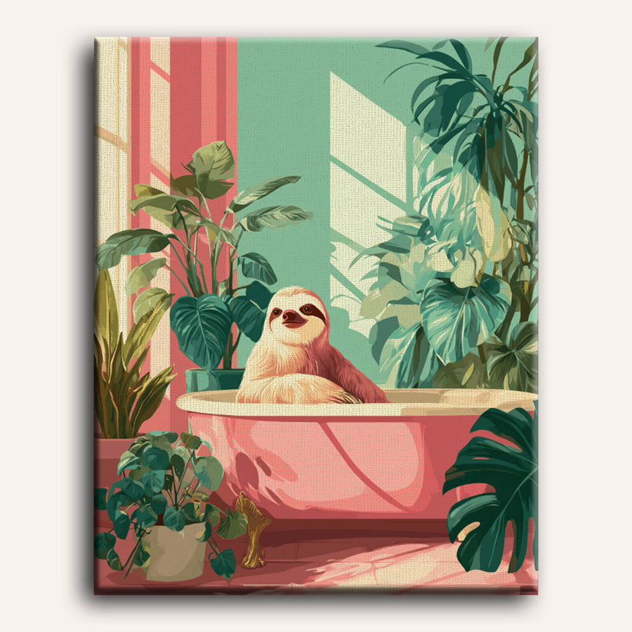Sloth Spa Day | Paint by Numbers