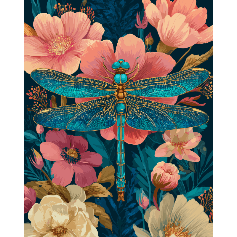 Precious Dragonfly | Paint by Numbers