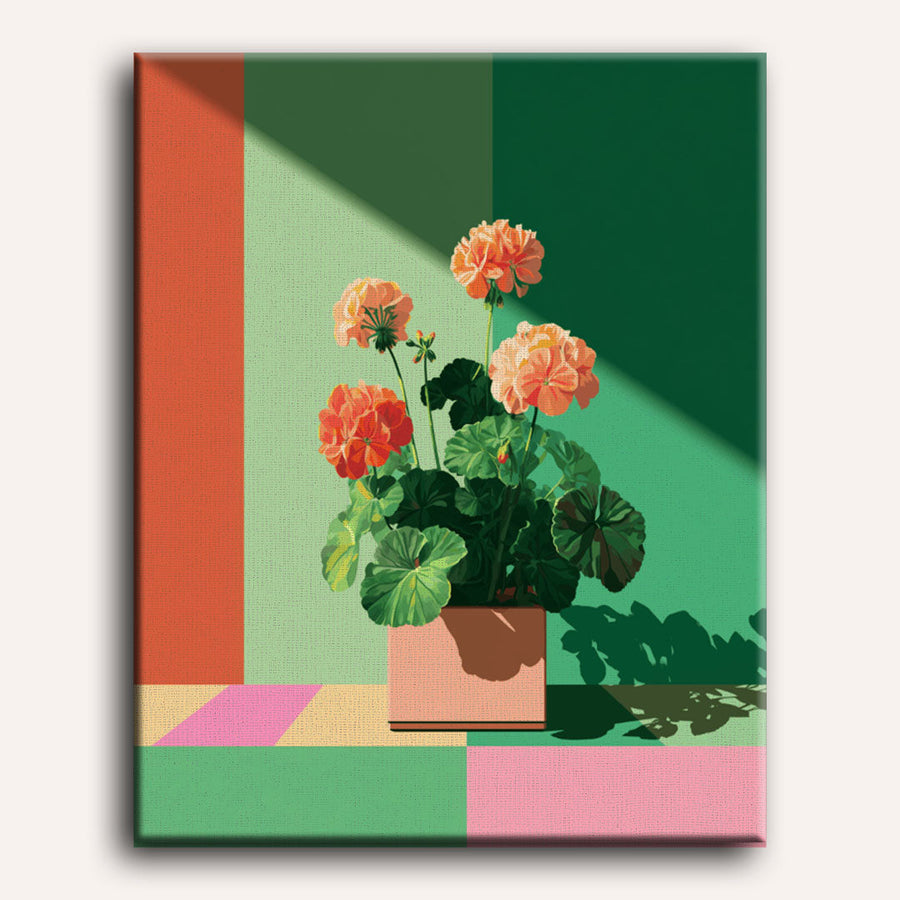 Geometric Geranium | Paint by Numbers