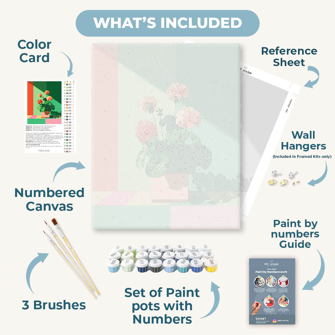 Geometric Geranium | Paint by Numbers