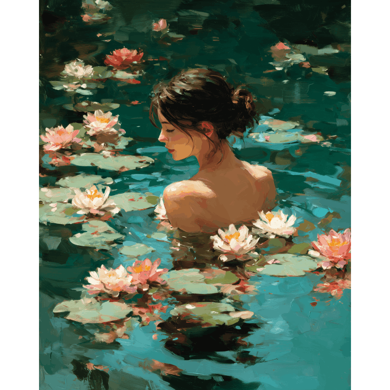 Lake Bathing | Paint by Numbers